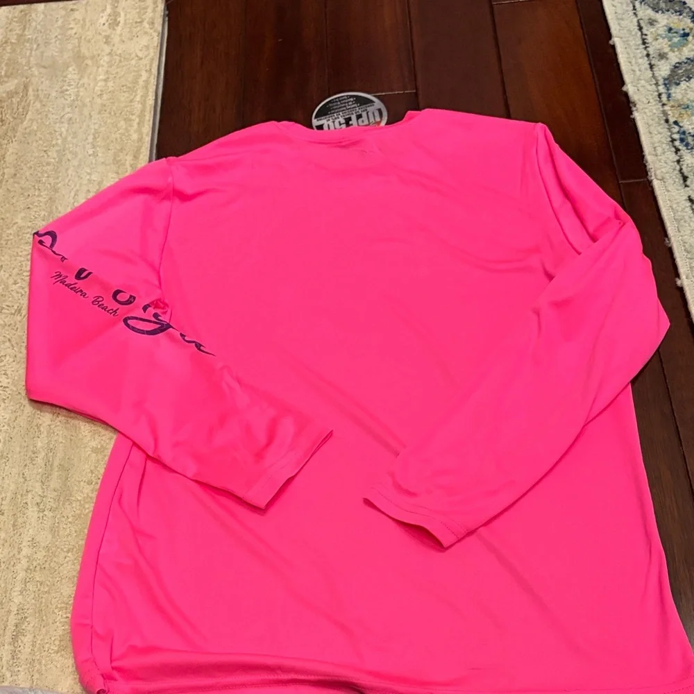 Girls' Hot Pink Mermaid Swim Coverup Rash Guard. - Picture 5 of 6